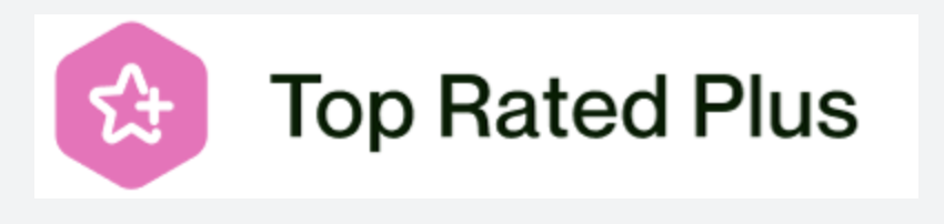 Upwork Top Rated Plus badge